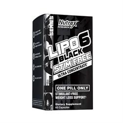 Nutrex Lipo-6 Black Stim-Free Ultra Concentrate (60капс)