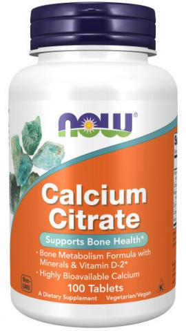 Calcium Citrate 100 Tablets With  Minerals  NOW