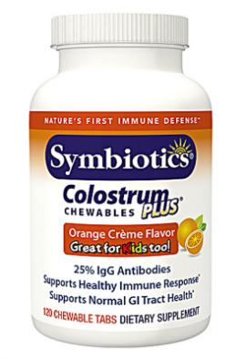 Symbiotics Colostrum Plus® Жевательный(KIDS)  - 120 жевательных таблеток