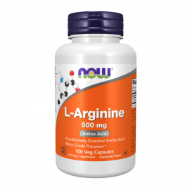 L-Arginine, 500 mg, 100 Veg Capsules