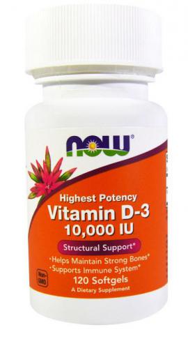 Витамин D-3 10,000 IU NOW
