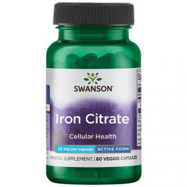 Swanson Iron Citrate 25 мг 60 капсул