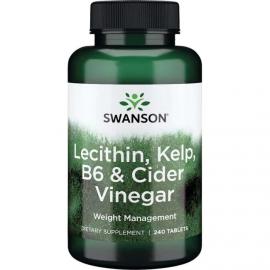 Swanson / Лецитин / Келп / Витамин В6 / Lecithin, Kelp, B6 & Cider Vinegar, 240 tabl / Свонсон / Свенсон / БАД