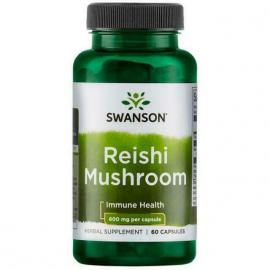 Грибы Рейши, Reishi Mushroom, Swanson, 600 мг, 60 капсул