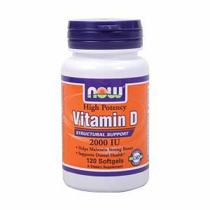Витамин D-3 2,000 IU 120 caps  NOW