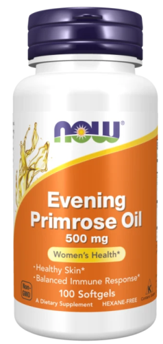 NOW Evening Primrose Oil (Масло примулы вечерней) 500 мг 100 капсул