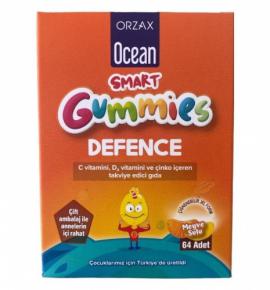 Ocean Smart Gummies Defence (64 жевательные конфеты)- содержит витамин С, витамин D и цинк для поддержания иммунной системы вашего ребенка