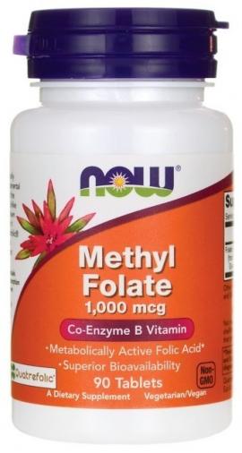 NOW Methyl Folate 1,000 Mcg, 90 таб.