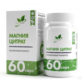 Магний цитрат / Magnesium Citrate / 60 капс.NauralSupp